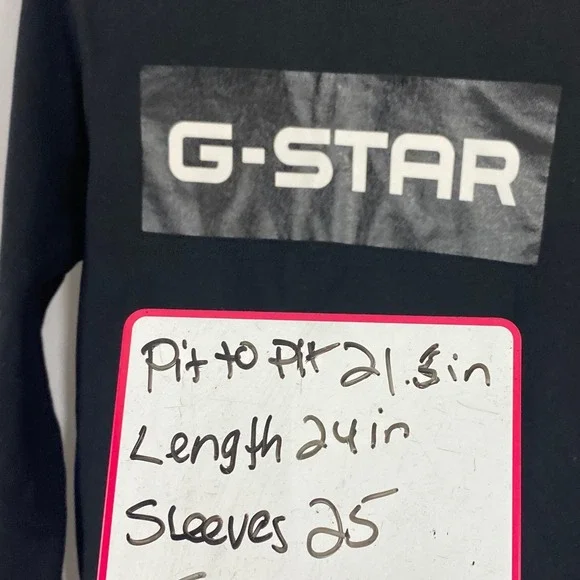 G-Star Raw Black Graphic Logo Box Crewneck Sweatshirt Medium D12796-K007-990 - Picture 9 of 9